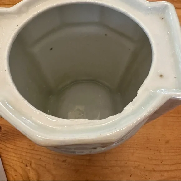 Vintage White Lusterware Germany Canister Set of Three Rice Tea Coffee - Picture 7 of 13